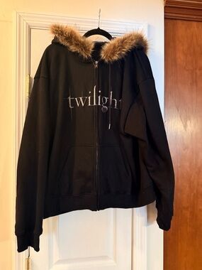 Killstar Black Hooded Zip Jacket with Faux-Fur Trim